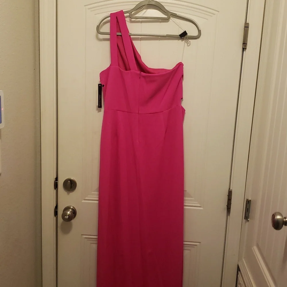 Cutout Waist One Shoulder Dress - Picture 3 of 4